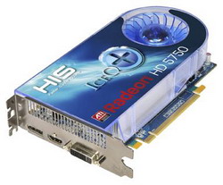  HIS Radeon HD 5750 700 Mhz PCI-E 2.1 512 Mb 4600 Mhz 128 bit DVI HDMI HDCP IceQ