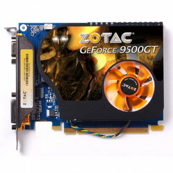  Zotac GeForce 9500 GT 550Mhz PCI-E 2.0 512Mb 800Mhz 128 bit DVI HDMI HDCP