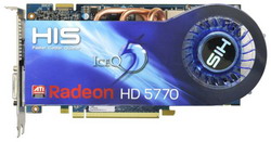  HIS Radeon HD 5770 850 Mhz PCI-E 2.1 1024 Mb 4800 Mhz 128 bit 2xDVI HDMI HDCP