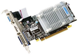  MSI Radeon HD 5450 650 Mhz PCI-E 2.1 1024 Mb 1600 Mhz 64 bit DVI HDMI HDCP