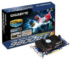  Gigabyte GeForce 9800 GT 740 Mhz PCI-E 2.0 512 Mb 1800 Mhz 256 bit DVI HDMI HDCP