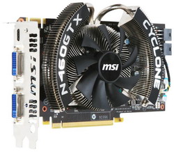  MSI GeForce GTX 460 725 Mhz PCI-E 2.0 768 Mb 3600 Mhz 192 bit 2xDVI Mini-HDMI HDCP