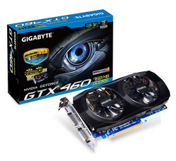  Gigabyte GeForce GTX 460 715 Mhz PCI-E 2.0 768 Mb 3600 Mhz 192 bit 2xDVI HDMI HDCP