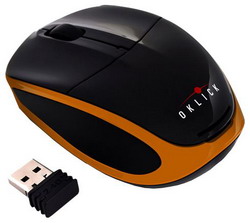  Oklick 530SW Wireless Optical Mouse Black-Orange USB