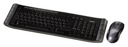   +  HAMA RF3000 Wireless Keyboard Mouse Set Silver+Black USB