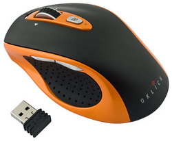  Oklick 404 SW Wireless Laser Mouse Black-Orange USB