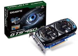  Gigabyte GeForce GTS 450 830 Mhz PCI-E 2.0 1024 Mb 3608 Mhz 128 bit 2xDVI Mini-HDMI HDCP