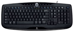  Logitech Media Keyboard 600 Black USB