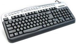  Oklick 330 M Multimedia Keyboard Silver USB+PS/2