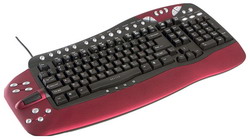  Oklick 780L Multimedia Keyboard Red USB+PS/2