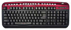  Oklick 330 M Multimedia Keyboard Red USB+PS/2