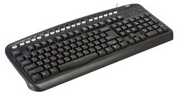  Oklick 320 M Multimedia Keyboard Black USB+PS/2