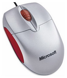  Microsoft Notebook Optical Mouse Silver-Red USB