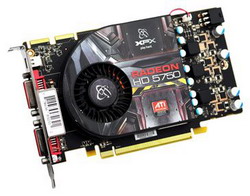  XFX Radeon HD 5750 700 Mhz PCI-E 2.1 1024 Mb 4600 Mhz 128 bit 2xDVI HDCP