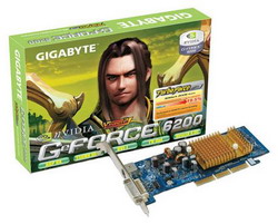  Gigabyte GeForce 6200 350 Mhz AGP 256 Mb 700 Mhz 64 bit DVI TV YPrPb