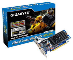  Gigabyte GeForce 210 590 Mhz PCI-E 2.0 512 Mb 1600 Mhz 64 bit DVI HDMI HDCP