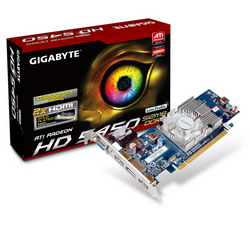  Gigabyte Radeon HD 5450 650Mhz PCI-E 2.1 512Mb 800Mhz 64 bit HDMI HDCP