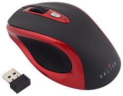  Oklick 404 MW Lite Wireless Optical Mouse Red-Black USB