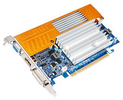  Gigabyte GeForce 8400 GS 520Mhz PCI-E 2.0 512Mb 790Mhz 64 bit DVI HDMI HDCP