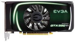  EVGA GeForce GTX 550 Ti Superclocked 981Mhz PCI-E 2.0 1024Mb 4514Mhz 192 bit 2xDVI Mini-HDMI HDCP