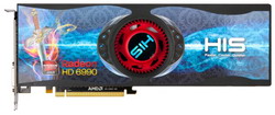  HIS Radeon HD 6990 830Mhz PCI-E 2.1 4096Mb 5000Mhz 512 bit DVI HDCP