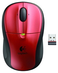  Logitech M305 Wireless Mouse with Nano Receiver Crimson Red USB