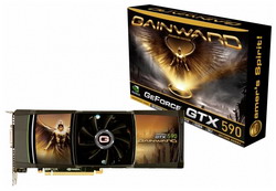  Gainward GeForce GTX 590 607Mhz PCI-E 2.0 3072Mb 3414Mhz 768 bit 3xDVI HDCP