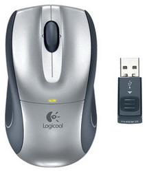  Logitech V320 Cordless Optical for Notebooks Black-Silver