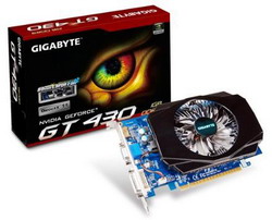  Gigabyte GeForce GT 430 700Mhz PCI-E 2.0 1024Mb 1600Mhz 128 bit DVI HDMI HDCP