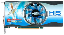  HIS Radeon HD 6790 840Mhz PCI-E 2.1 1024Mb 4200Mhz 256 bit 2xDVI HDMI HDCP Fan