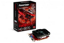  PowerColor Radeon HD 6670 800Mhz PCI-E 2.1 1024Mb 1333Mhz 128 bit DVI HDMI HDCP