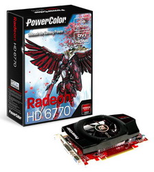  PowerColor Radeon HD 6770 850Mhz PCI-E 2.1 1024Mb 4800Mhz 128 bit DVI HDMI HDCP