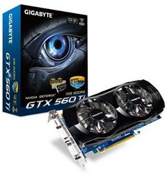  Gigabyte GeForce GTX 560 Ti 822Mhz PCI-E 2.0 1024Mb 4000Mhz 256 bit 2xDVI Mini-HDMI HDCP