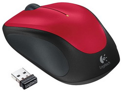  Logitech Wireless Mouse M235 Red-Black USB