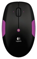  Logitech Wireless Mouse M345 Black-Lilac USB