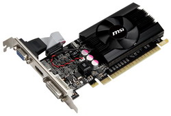  MSI GeForce GT 610 810Mhz PCI-E 2.0 1024Mb 1000Mhz 64 bit DVI HDMI HDCP