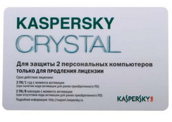 Kaspersky CRYSTAL Russian Edition. 2-Desktop 1 year Renewal Card