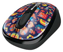  Microsoft Wireless Mobile Mouse 3500 Artist Edition Matt Lyon Red-Blue USB