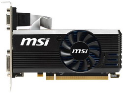  MSI Radeon R7 240 730Mhz PCI-E 3.0 2048Mb 1800Mhz 128 bit DVI HDMI HDCP Low Profile