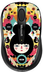  Microsoft Wireless Mobile Mouse 3500 Artist Edition Muxxi Black-Yellow USB