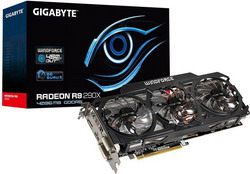  Gigabyte Radeon R9 290X 1000Mhz PCI-E 3.0 4096Mb 5000Mhz 512 bit 2xDVI HDMI HDCP WindForce