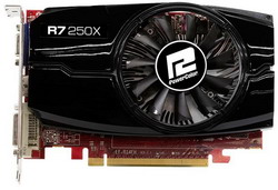  PowerColor Radeon R7 250X 1000Mhz PCI-E 3.0 2048Mb 4500Mhz 128 bit DVI HDMI HDCP