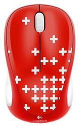  Logitech Wireless Mouse M235 White-Red USB