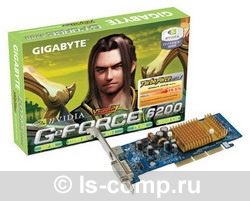  Gigabyte GeForce 6200 350 Mhz AGP 256 Mb 700 Mhz 64 bit DVI TV YPrPb GV-N62256DP2-RH  #1