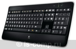  Logitech Wireless Illuminated Keyboard K800 Black USB 920-002395  #1