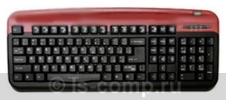  Oklick 300 M Office Keyboard Red USB+PS/2 300M-UP-R  #1