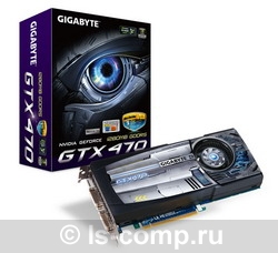  Gigabyte GeForce GTX 470 630 Mhz PCI-E 2.0 1280 Mb 3348 Mhz 320 bit 2xDVI Mini-HDMI HDCP GV-N470-13I  #1