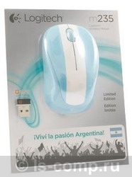  Logitech Wireless Mouse M235 White-Blue USB 910-004027  #1