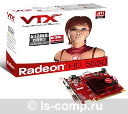  VTX3D Radeon HD 5550 550 Mhz PCI-E 2.1 512 Mb 800 Mhz 128 bit DVI HDMI HDCP VX5550 512MK3-HV2  #1