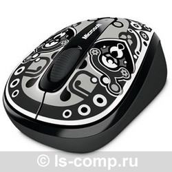  Microsoft Wireless Mobile Mouse 3500 Artist Edition Jonny Wan Grey-Black USB GMF-00155  #1